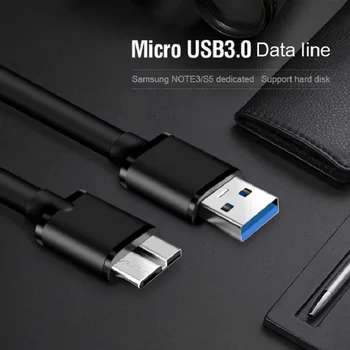 0.5/1/1.5 M USB 3.0 Typ A-Micro B Kábel Pre Externý Pevný Disk, Disk HDD Samsung S4 S5 Note3 pevný disk USB Dátový Kábel