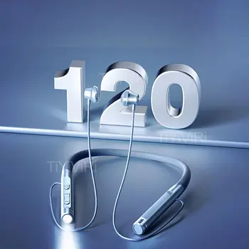 120 hodín, Bluetooth Basy V Uchu Bezdrôtový Headset Magnetické Neckband Športové Bežecké Slúchadlá Earplug Nepremokavé Šumu