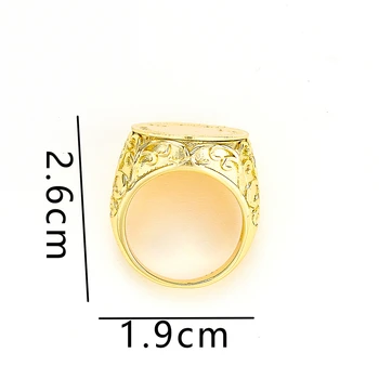 2021 Dec Prst Prstene pre Ženy Kolo Crystal Caesar Krúžok 14k Zlata Farba Etnických Svadobné Šperky Krúžok