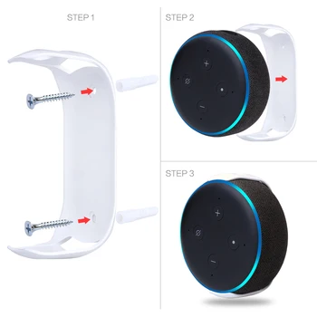 Držiak Pre Echo Dot 3. Generácie na Stenu Black / White Namontujte Záves na Stenu Držiak Pre Amazon Echo Dot 3 Skvelý Darček
