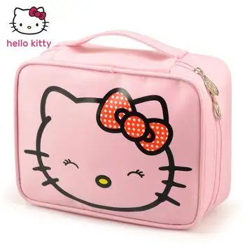 Hello Kitty Cartoon Cestovné Žien Kozmetika Taška Veľká kapacita multi-funkcia jednoduché prenosné malé námestie, vak na pranie taška