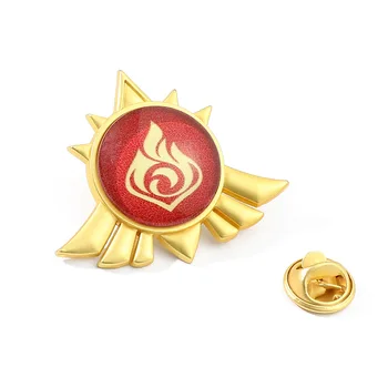 Hra Genshin Vplyv 7 Prvok Zbrane Oko Originálnych Boh Cosplay Rekvizity Kovové Odznak Pin Zliatiny Brošňa