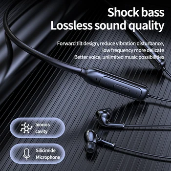 Nové Športové Slúchadlá Wireles Podpora Stereo Bass Visí Na Krku Kartou Funkciu Bluetooth Slúchadlá Pre Všetkých Chytrý Telefón