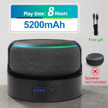 Prenosné Batérie Základňu Pre Amazon Echo Dot 3. Gen Rechargable Dokovacej Stanice Pre Alexa Reproduktor
