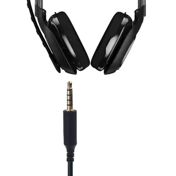 Značka New Black -Audio Slúchadlá Kábel pre -Logitech -Astro A10 A40 G233 G433 Herné Headset káblové slúchadlá Audio Kábel