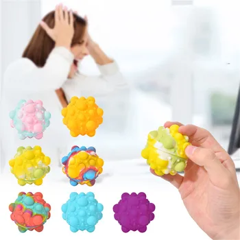 Štýlový 3D Pop Štipku Loptu Silikónové Push To Bublina Gule Anti-stres Prieduch Hračky, Zábavné Vojny Tabuľka Hra pre Dospelých Deti Gif