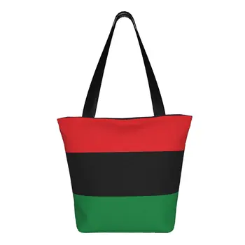 Ženy Kabelka Pan African Vlajka Životného Prostredia Skladovania Opakované Použitie Dievčatá Malé Ramenné Tote Bag