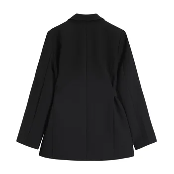 Ženy Módne Čierne Blejzre Bundy Kórejský Nadrozmerná Office Lady Elegantné Outwear Dlhý Rukáv Elegantný Kabát 2022 Nové Jarné Oblečenie
