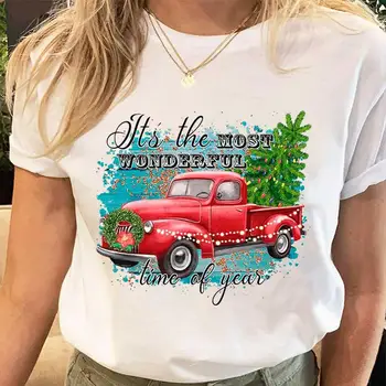 Ženy Tlač Tees Vianoce, Nový Rok Tričko Ženské Oblečenie Kaktus Rastlín 90. rokov Topy Tlač Módne Dámy Cartoon Grafické T-Shirt