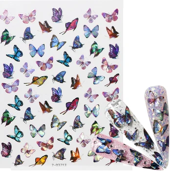 1 List Nový Butterfly Jar Ultra-tenké Holografické Lepidlo-Samostatne Nechtov, 3D Nálepky na Nechty, Obtisky na Nechty, Nálepky GP234534-346456