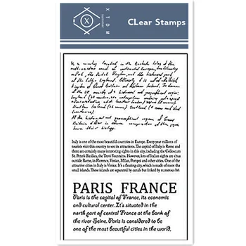 11*16 cm Paríž denník Transparentné Silikónové Gumy Jasné Známky karikatúra Scrapbooking/DIY Veľkonočné detské hračky album