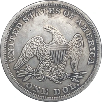 1855 Sedieť Slobody Dolár MINCE KÓPIA
