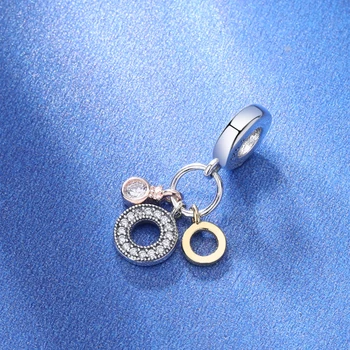 2020 nové 925 Sterling Silver pan Blue & Ružová Ventilátor Kúzlo Perličiek Fit Ženy Náramok & Náhrdelník Šperky