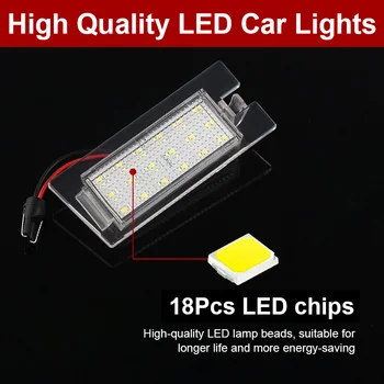 2ks/Set LED Číslo špz Svetlo Lampy Auto Príslušenstvo vhodný na Jeep Cherokee KL--2018 Led Auto koncových Svetiel