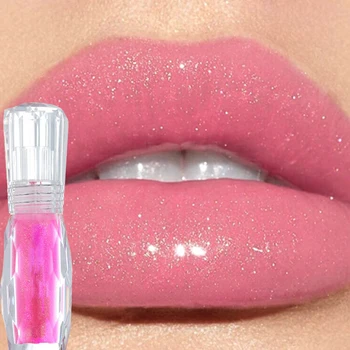 3D lesk lip glaze crystal gloss kvapaliny hydratačný lesk na pery nepremokavé hydratačné rose gold tekutý rúž