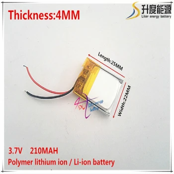 402225 3,7 V,210mAH 422225 402025 PLIB; polymer lithium ion / Li-ion batéria pre GPS,mp3,mp4,mp5,dvd,bluetooth,model hračka