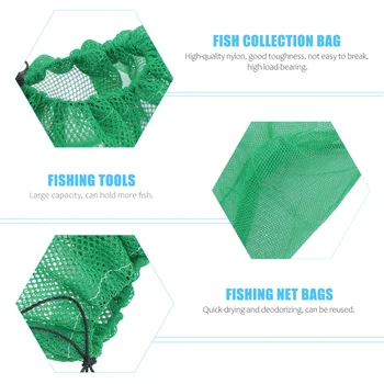 5 ks Rýb, Net Vakov loviť Ryby Nylon Mesh Taška Čistého Vrecka Malej siete Sietí Živé Ryby Sietí Vak Outdoor Rybolovu, Rybárske Náčinie, Nástroj