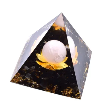 6typ Pyramídy Lotus Liečivý Kryštál Generátor Energie Blanacing Orgonite Pyramídy Emf Ochrany Meditácia, Jóga Nástroj