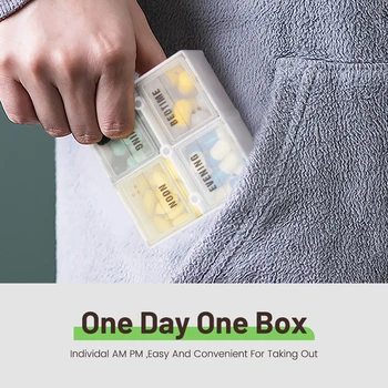 7 Deň Medicíny Pill je Okno Týždenný Pillbox Prípade, Plastové Námestie Tabletky Box Organizátor Týždeň Tablety Lieku Skladovanie Medical Travel