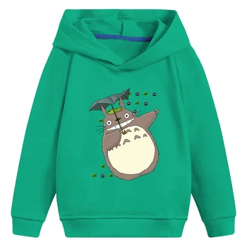 Anime Môj Sused Totoro Cartoon Kapucňou Deti Hoodies Zábavné Dievčatá Oblečenie pre Deti, Mikiny Dieťa Boys Pulóver Topy,KMT2143