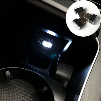 Auto USB LED Atmosféru Svetlá pre Tesla Roadster Model 3 Model S Modelom X