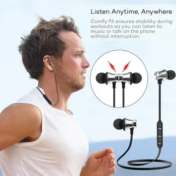 Bezdrôtové Slúchadlá S8 In-Ear Magnetické Športové Stereofónny Zvuk Vysokej Kvality Basy Pohodlné Nosenie Bluetooth-kompatibilné Slúchadlá