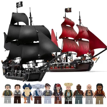 Black Pearl Loď Kompatibilné Piráti Karibiku Lode Model Stavebné Bloky Chlapci Narodeninám Deti Hračky