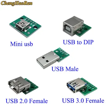 ChengHaoRan Mini Micro USB na DIP Adaptér PCB Skúšobnej Doske USB 2.0 3.0 3.1/Typ-C/HDMI Pre iPhone 5 5 6 zásuvkový Konektor Zásuvka