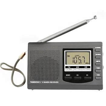 Digitálny Displej Prenosné Rádio FM, AM Krátkovlnné Rádio Multi Kapela anglického Testu Počúvanie Rádia Šport Rádio