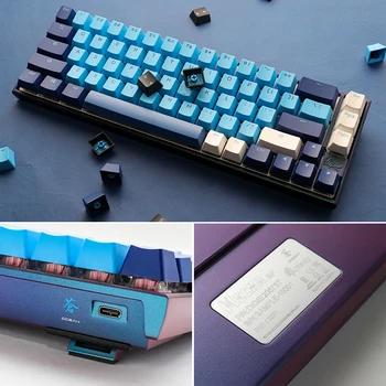 Ducky Mecha SF 67key mechanické klávesy klávesnice kovovým plášťom RGB podsvietenie domov herné klávesnice