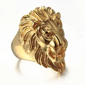 Európa A Spojené Štáty Nerezový Krúžok men 's Šperkov, Veľkoobchod Panovačný Lví Hlavy