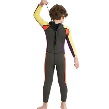 Fanceey celého tela neoprénové plavky 2,5 mm Chlapci neoprénové oblek deti jeden kus deti potápačský oblek opaľovací krém, plavky obleku