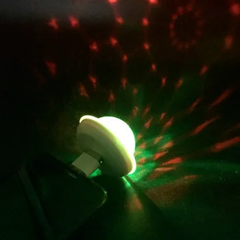 Farebné Auta USB Atmosféru Svetla Auto Interiéru, Domáce Párty Mini Disco DJ Hudba Žiarovky Lampy Zvuk Snímača RGB Nočné Osvetlenie