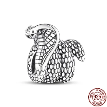 Horúce Nové Produkty 2021Arrival Reálne 925 Sterling Silver Cobra Korálkové Korálky Fit Pôvodnej 3 mm Náramok DIY Šperky