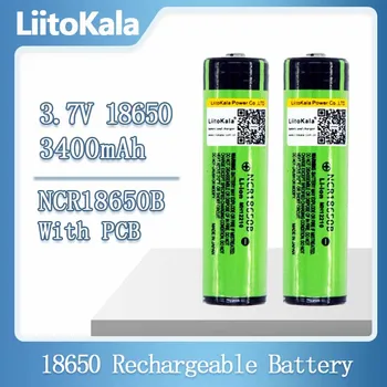 Horúce Pôvodné LiitoKala Chránené Originálne NCR18650B 18650 3400mah Nabíjateľná batéria s 3,7 V PCB pre