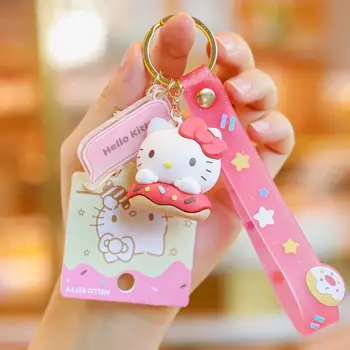 Kawaii Kuromi Moje Melódie Cinnamoroll Kitty Cat Puding Psa Šišku Keychain Prívesok Cartoon Pekné Sanrios Príslušenstvo Dievčatá Darček