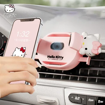 Kawaii Sanrio Hello Kitty Univerzálny, Klimatizácia, Zásuvky Zadarmo Prepnúť Auto Vhodné Mobilný Telefón Majiteľa Cinnamoroll Darček