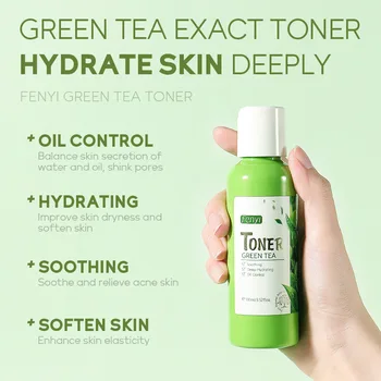 LAIKOU Zelený Čaj Tonikum na Tvár Hydratačný Hladké Facial Toner pre Starostlivosť o Pokožku Proti Akné Oil Control Hydratačné Zubov Zjemňujú Pokožku