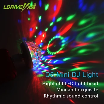 LDRIVE 1 Kus Farebné USB Mini Auto DJ LED Zvuk, Svetlo, Autá, Hudba, Rytmus Lampa Červená Modrá Zelená Farebné Auto Dekoratívne Svetlo