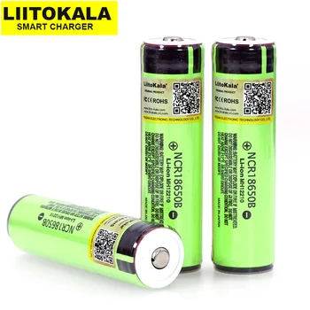 Liitokala ncr18650b 3,7 v 3400mah 18650 nabíjateľné lítiové batérie, vhodný pre baterku (bez pcb) Výkon bankových zariadení
