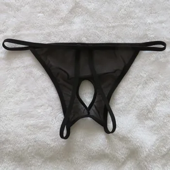 Mens Oka Transparentné Sexy Otvorte Otvor G reťazce Erotické spodné Prádlo, sexi tangá muž bielizeň