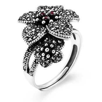 Milangirl Luxusné Nádherný Retro Kvet Kvetinový Sľub Prstene pre Ženy Módne Svadobné Party Šperky Krúžok