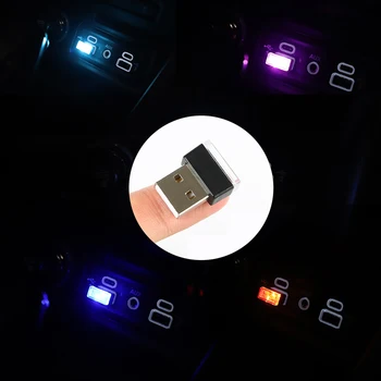 Mini USB LED Auto Light Auto Interiéru Atmosféru Svetlo Dekoračné Svietidlo Núdzové Osvetlenie PC Auto Farebné Svetlo Auto Príslušenstvo