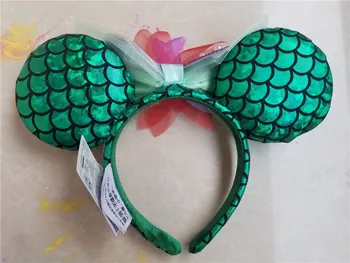 Minnie mouse ucho hlavový most Ariel malá Morská víla Zelená