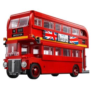 Nové BusforLondon Double Decker Bus navrhol Londýne Kompatibilný s Inglys London Bus Tehly Hračky, Stavebnice Model 10258 1800 KS