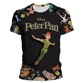 Nové Letné Peter Pan Cartoon Vytlačený 3D T-shirt Muži, Ženy, Deti v Pohode Tee Topy Muž Streetwear Cool Tričká Chlapec dievča Deti