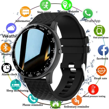 Nové mužov a žien smart hodinky, plne dotykový vodotesný IP67 zápästie srdcovej frekvencie monitorovania zdravia, vhodné pre Xiao Iphone