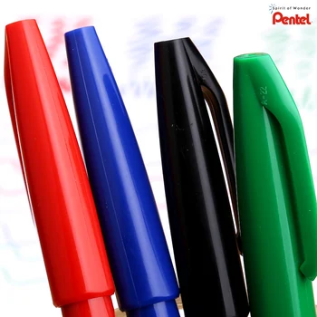 Pentel S520, Náčrt, Pero nákresy Pero Hook Line Pero Ručne Maľované Pero 2,0 m, Japonsko Čierna/Modrá/Zelená/Červená Farba