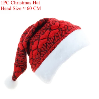 Plyšové pletené Vianočné Hat Sivá Červená Pár Láska Srdce Klobúk Santa Sprievod Oslava Klobúk Xmas Party Dekor 2022 Nový Rok Darčeky