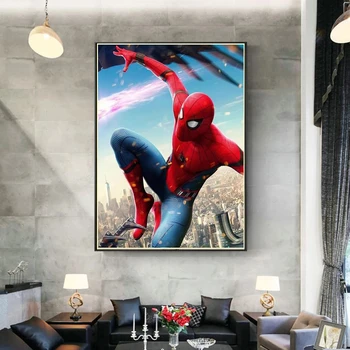 Pop Marvel Superhrdina 3 Ks/Sada Plátno Na Maľovanie Spiderman Iron Man Plagáty Na Stenu Umenie Obrázok Pre Obývacia Izba Domova Cuadros